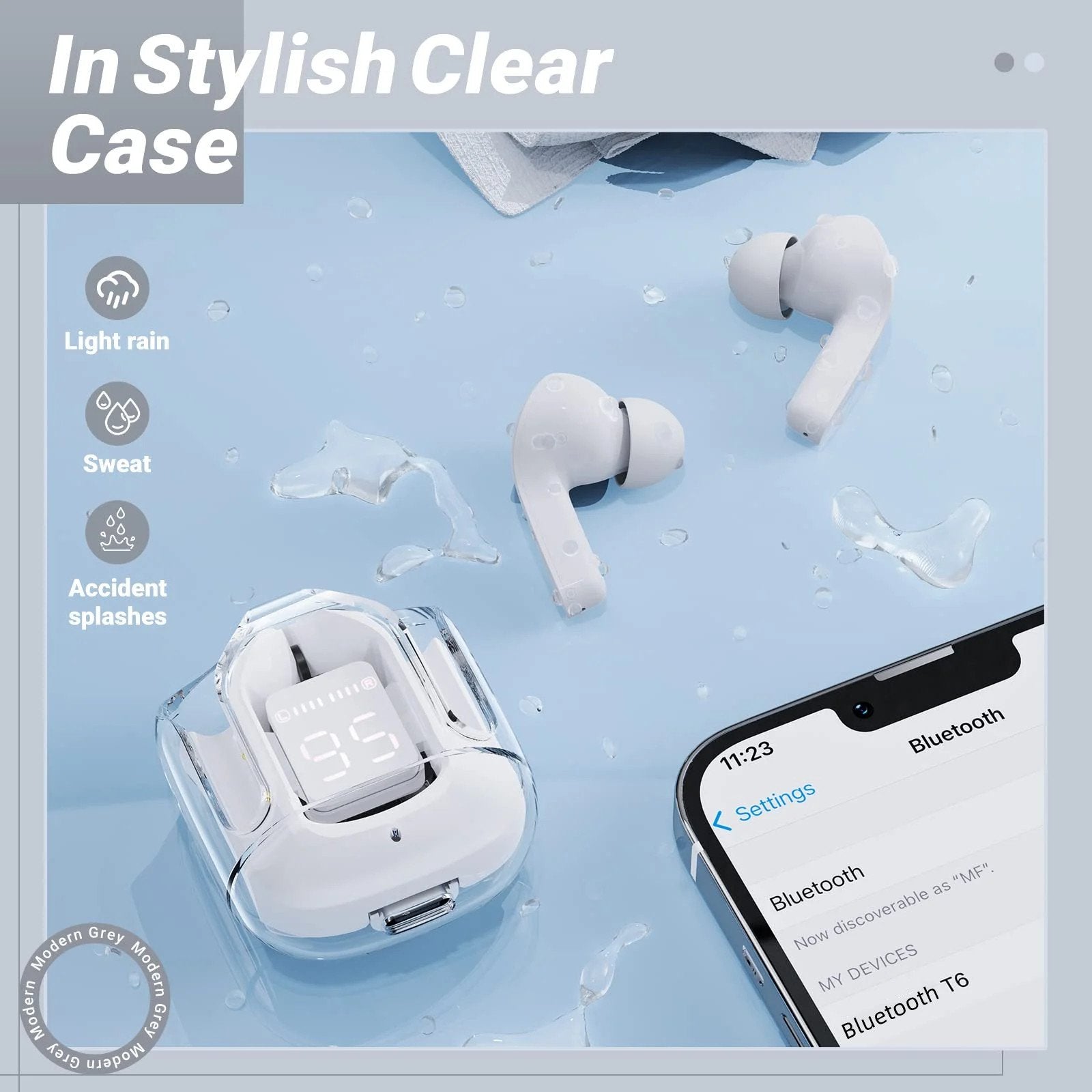 T6 Crystal Wireless Earbuds 🎧 | ENC Noise Cancelling | Bluetooth 5.0